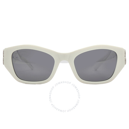 Balenciaga Silver Rectangular Ladies Sunglasses BB0311SK 003