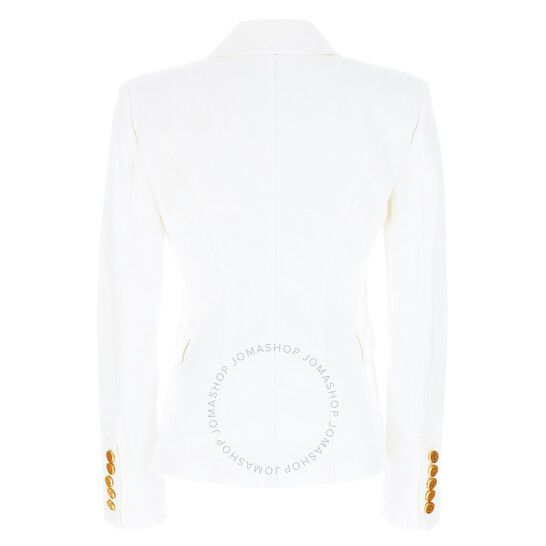 Balmain Double-Breasted Denim Blazer, Brand Size 38 (US Size