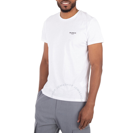 BALMAIN｜SHORT-SLEEVED ROUND NECK T-SHIRTS (CH1EF000BB04 Balmain T-shirt round neck white short sleeves