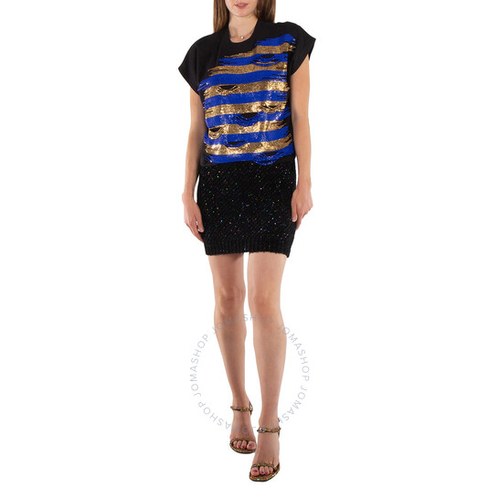 スカート BALMAIN Woman Skirt Blue BF0LB902DD80 SHZ Balmain Women's Skirt In Blue | ModeSens