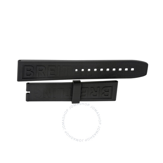Breitling Black Rubber Watch Band Strap 22-20mm BT 152S