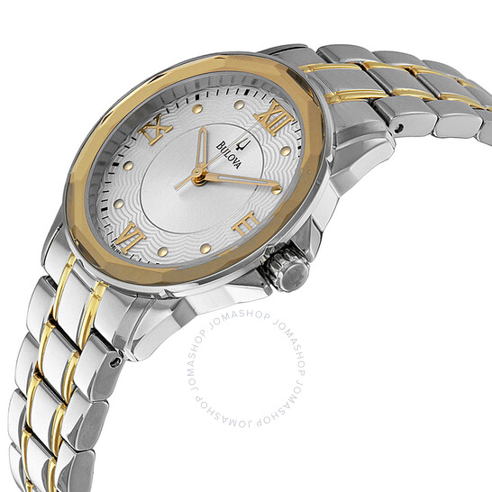 アナログ腕時計 Bulova Women's Quartz Movement Two Tone Dress Bulova Women's Quartz Diamond Accent Two-Tone Sapphire