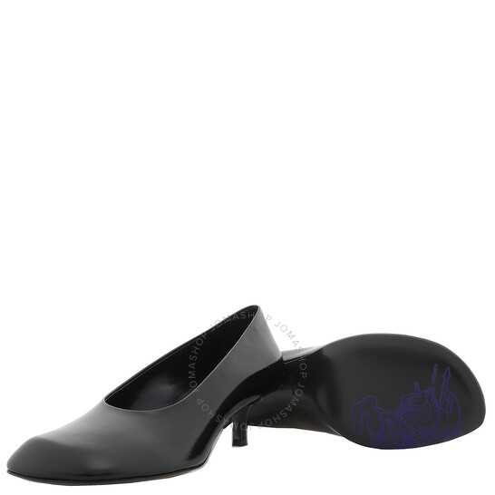 パンプス BURBERRY BLACK LEATHER PUMPS Burberry 45mm Scarpins Baby Pumps - Black, Brand Size 40