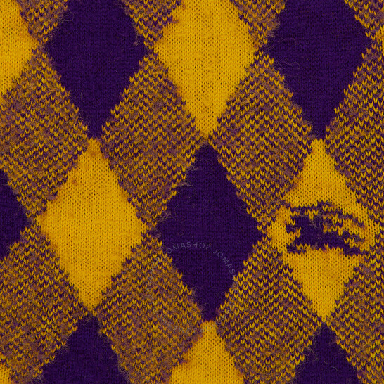 Burberry Argyle Check-Pattern Knitted Skirt, Size Medium