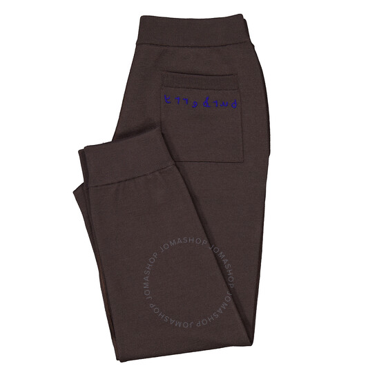 Burberry Asian Fit Logo-Embellished Wool Jogging Pants, Size