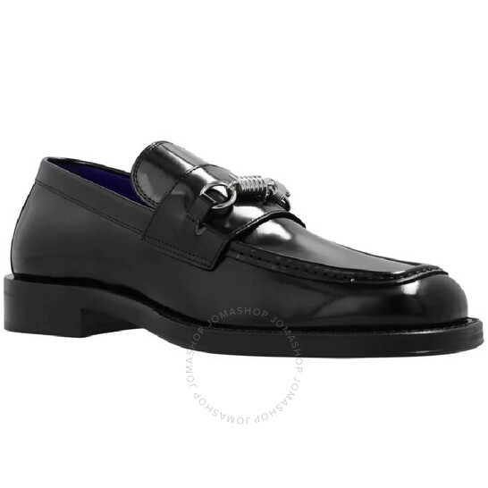 Burberry Barbed Low Stacked Heel Loafers, Brand Size 43 ( US