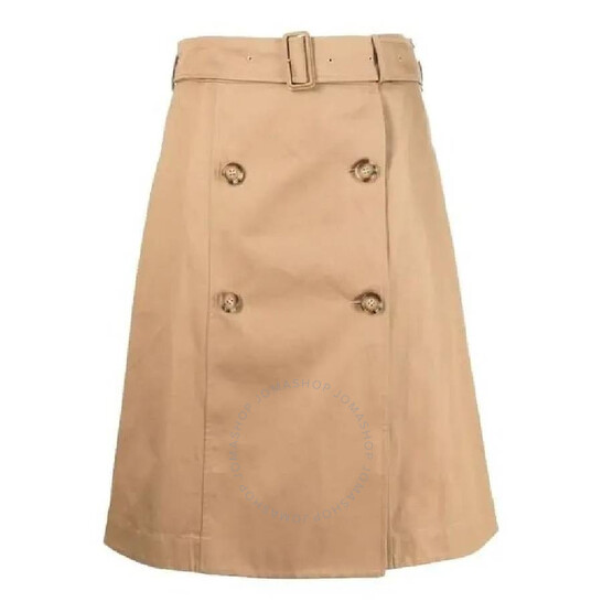 Burberry Belted Waist Midi Skirt, Brand Size 4 (US Size 2