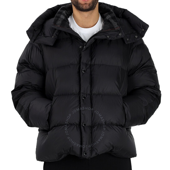 【正規販売店】 Detachable Black Burberry Sleeve Size Jacket, Puffer Hooded ジャケット・アウター