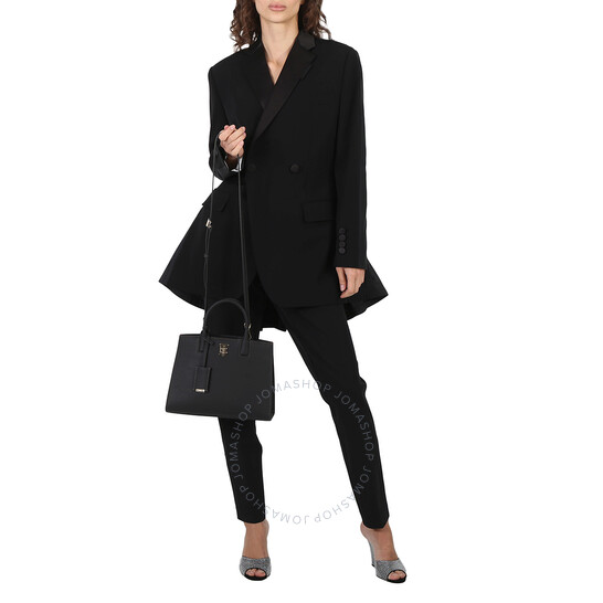Burberry Black Frances TB Plaque Tote Bag 8072511