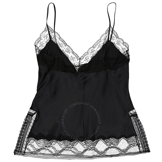 Burberry Black Satin And Lace Camisole With Bottle Cap