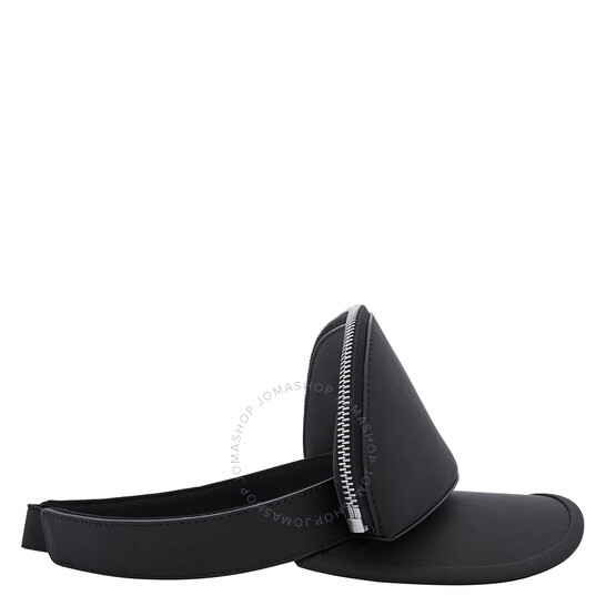 Burberry Black Zip Detail Visor Hat, Size Small 8043182