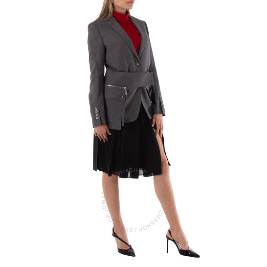 Burberry Blazer With Cargo Belt Detail, Brand Size 4 (US