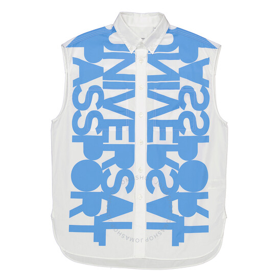 Tシャツ・カットソー Burberry SS22 SLEEVELESS SHIRT (8051899_A9129) Burberry Blue Topaz Universal Passport Sleeveless Shirt