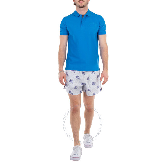 Burberry Brandon Ekd Tb-Monogram Silk Shorts, Size Small