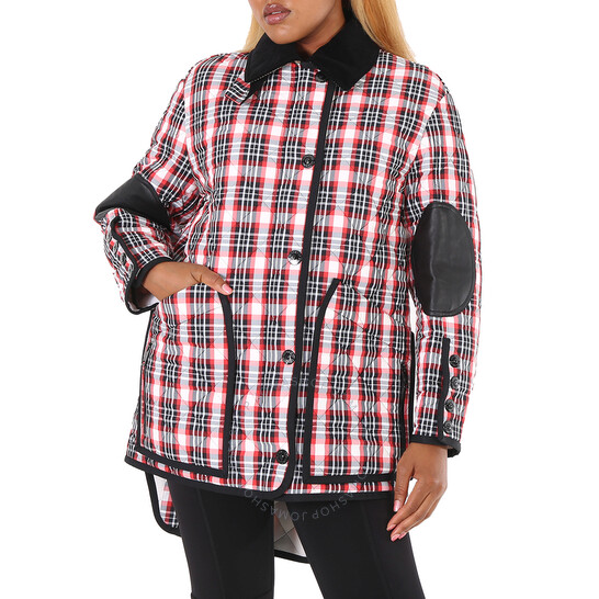 【値下げ】 Burberry Bright Oversized Tartan Quilted Diamond Check Red ジャケット・アウター