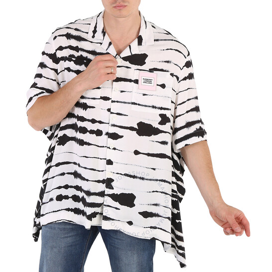 Burberry★素敵!cape sleeves Top Burberry Cape Detail Short-sleeve Watercolour Print Twill