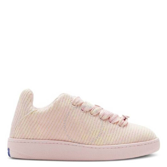 Burberry Check Knit Pattern Box Sneakers, Brand Size 35.5