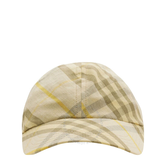 Burberry Check Printed Cotton Baseball Cap, Size Large