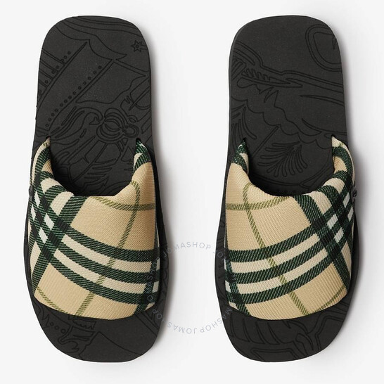 Burberry Check Trek Slides, Brand Size 36 ( US Size 6