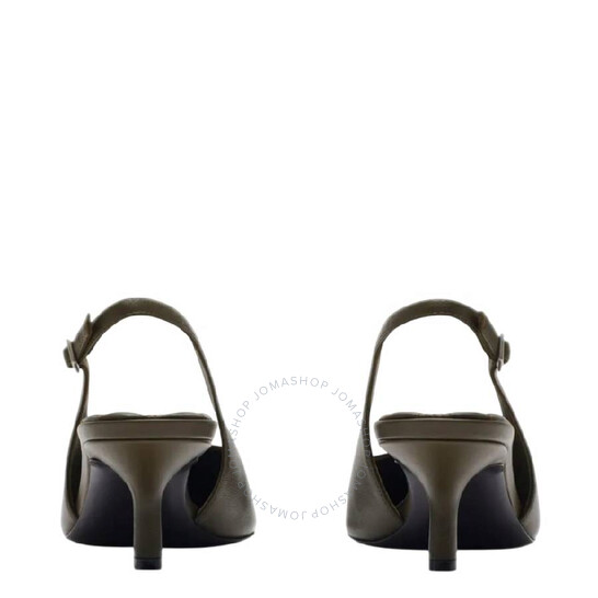 Burberry Chisel Buckle Fastening Leather Pumps, Brand Size