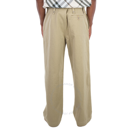 Burberry Cotton Satin Tailored Trousers, Size X-Large