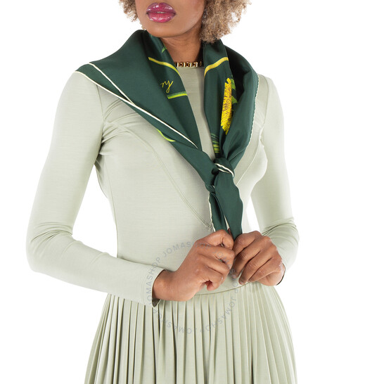 マフラー・ストール Burberry Heraldry Scarf - Burberry - Wool - Green Wool scarf Burberry Green in Wool - 40491107