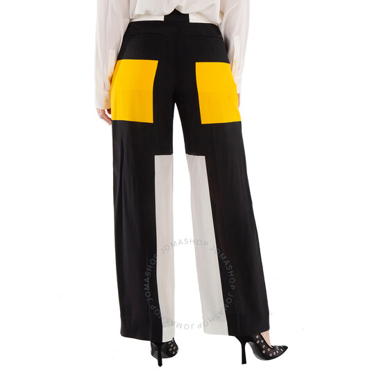 Burberry Deep Saffron Colorblock Jane Tailored Trousers
