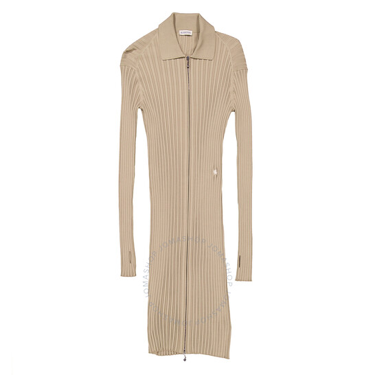 ワンピース Burberry FW25 KARI CHK (8085647 A7028) BURBERRY】IVERY チェック柄 ロングカフスワンピース (Burberry