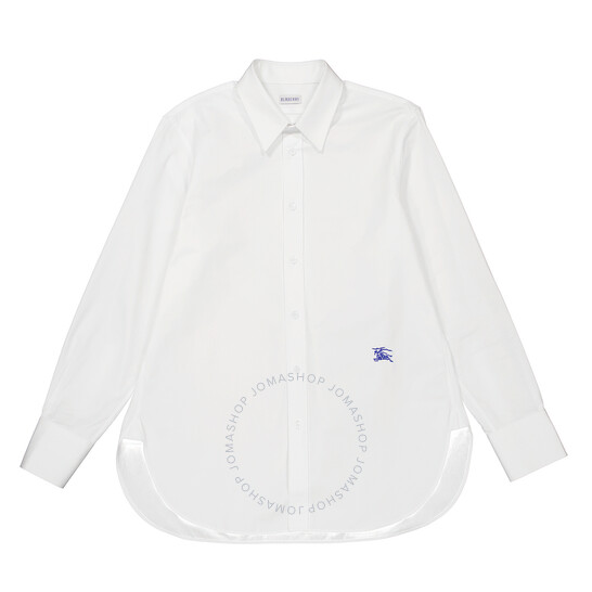 Burberry Embroidered Logo Cotton Shirt, Brand Size 41 (Neck