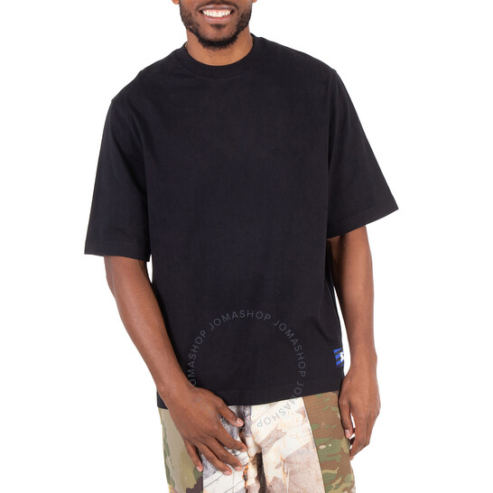 【BURBERRY】BIG Sale★EKD PATCH Tシャツ EKD patch-appliqué cotton jersey T-shirt in black - Burberry