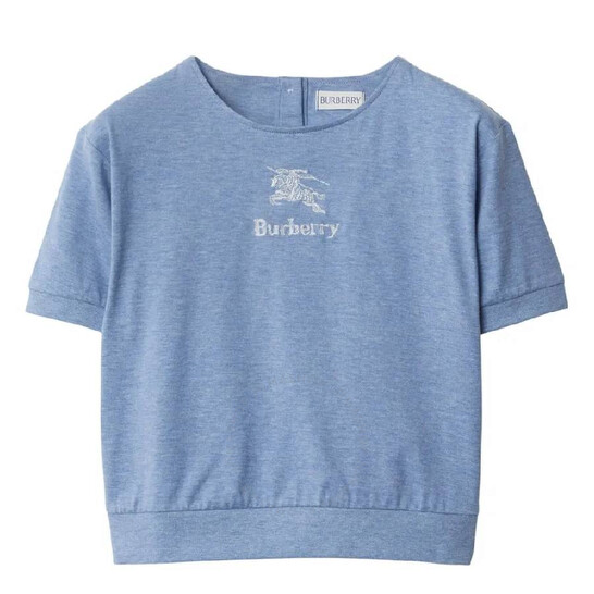 Burberry Girls Embroidered Logo Short Sleeve T-Shirt, Size
