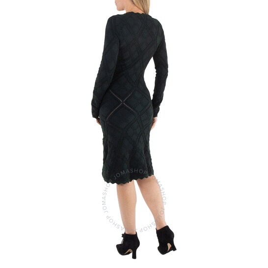 【関税&送料込】Burberry Aran Knit Dress Burberry Aran Knit Black Midi Dress - Ellie Belle