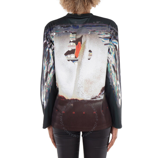 Tシャツ・カットソー Burberry FW24 LONG SLEEV SHIRT (8095333 B7347) Burberry Graphic-Print Long-Sleeve T-Shirt, Size XX-Small