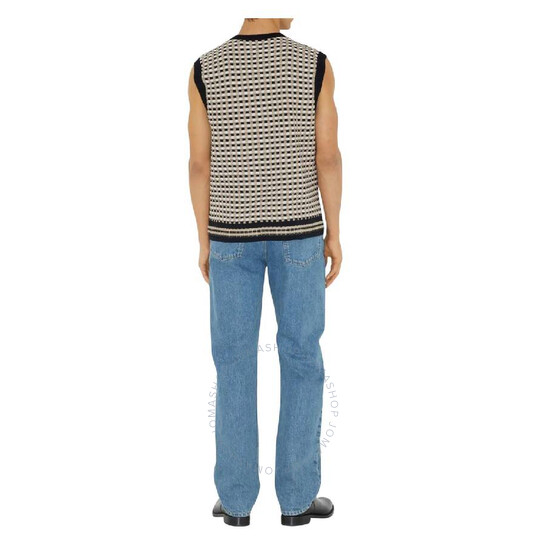 Burberry Denim Rose Print Straight Leg Boyfriend Jeans