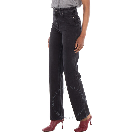 Burberry High-Rise Straight-Leg Denim Jeans, Size 25