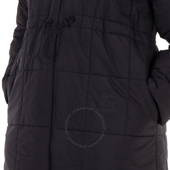 ダウンジャケット・コート BURBERRY Women Outer 8074089 A1189 BLACK Black Burberry Hooded Long-Sleeve Drawstring Coat, Size X-Small