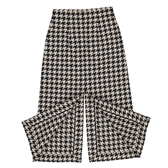 【送料&関税込】Burberry Embroidered Houndstooth Skirt Burberry Houndstooth Pattern Midi Skirt, Brand Size 02 ( US