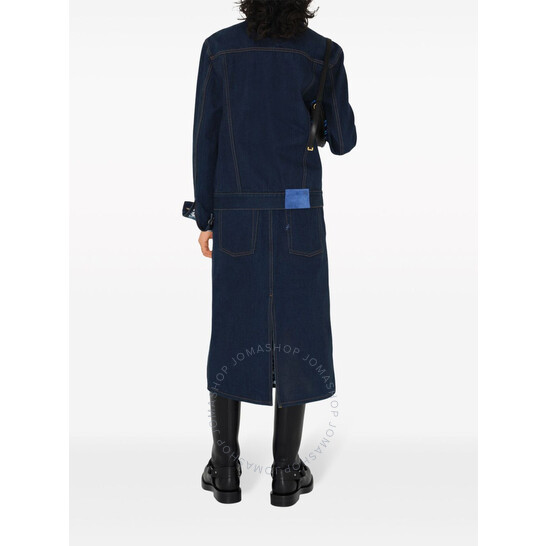 Burberry Japanese Denim Midi Skirt, Brand Size 6 (US Size 4