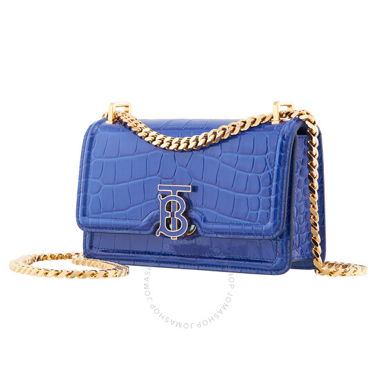 Burberry Knight Crocodile-Effect Leather Mini TB Bag 8074078