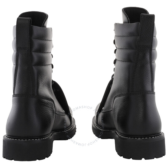 Burberry Lace Guard Detail Leather Ankle Boots, Brand Size