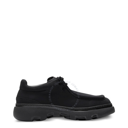BURBERRY★素敵!RANGER WOOD LEATHER LACE UP SNEAKERS Burberry Lace-Up Creeper Suede Derby Shoes, Brand Size 44