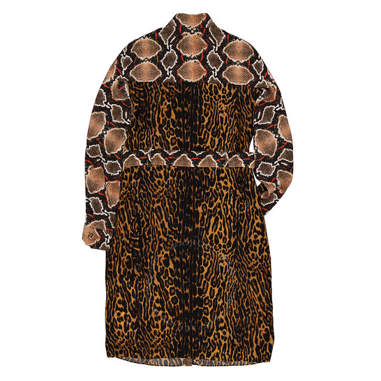 Burberry Ladies Animal Print Shirt-style Dress, Brand Size 4