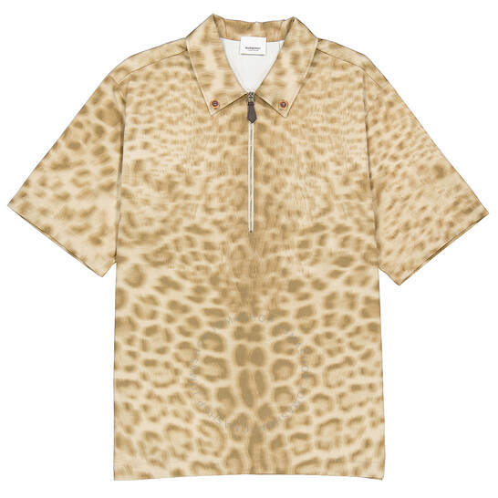 Burberry Ladies Animal Print Short-sleeve Cotton Oversized