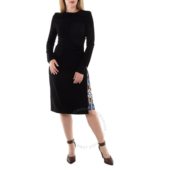 Burberry BuBurberry Ladies Black Aurora Long-Sleeved Dress
