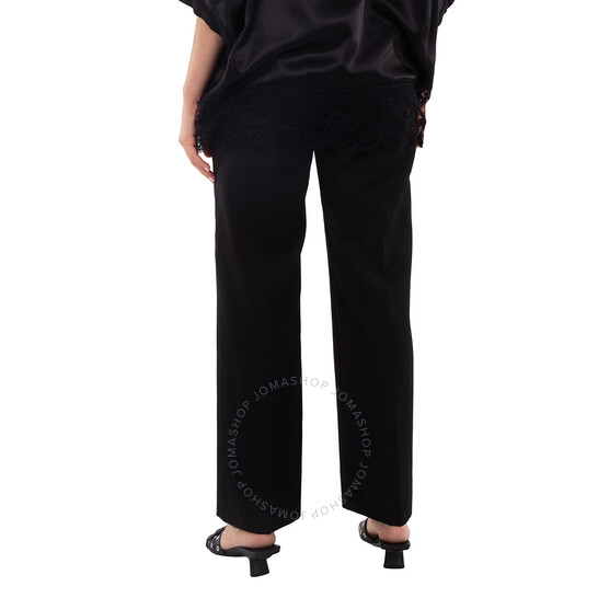 【送料&関税込】Burberry Madge Tailored Trousers BURBERRY Madge Wool Wide-Leg Pants in Black | endource
