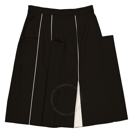 スカート BURBERRY Black Wool Mini Skirt 2ACF206A-86CE-4996-A2B8-