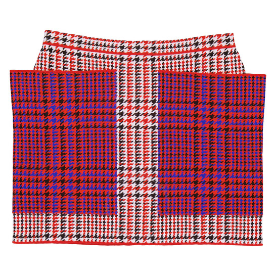 【送料&関税込】Burberry Embroidered Houndstooth Skirt Burberry Houndstooth Pattern Midi Skirt, Brand Size 02 ( US