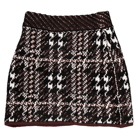ミニスカート BURBERRY DARK BROW COTTON MINI SKIRT Burberry Check Mini Wrap Skirt In Dark Birch Brown Chk - 53