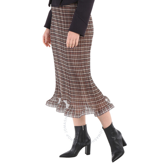 【送料&関税込】Burberry Draped Skirt Burberry duck-print Wool Miniskirt | Red | FARFETCH