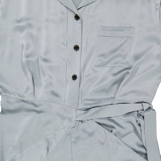 ワンピース Burberry Emily Tie-Waist Silk Shirtdress Burberry Emily Tie-Waist Silk Shirtdress – Bluefly